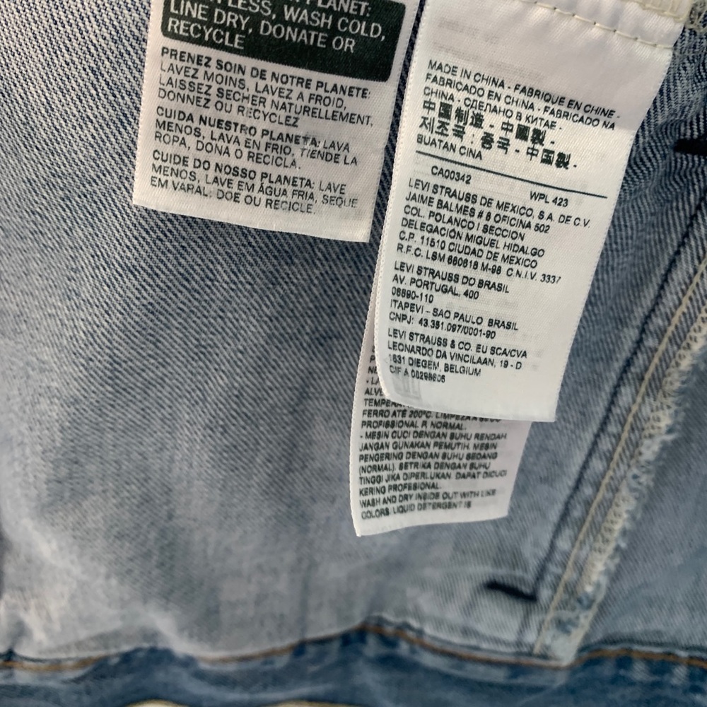 Levi’s oversized logo sleeve light denim jacket - Picture 5 of 9